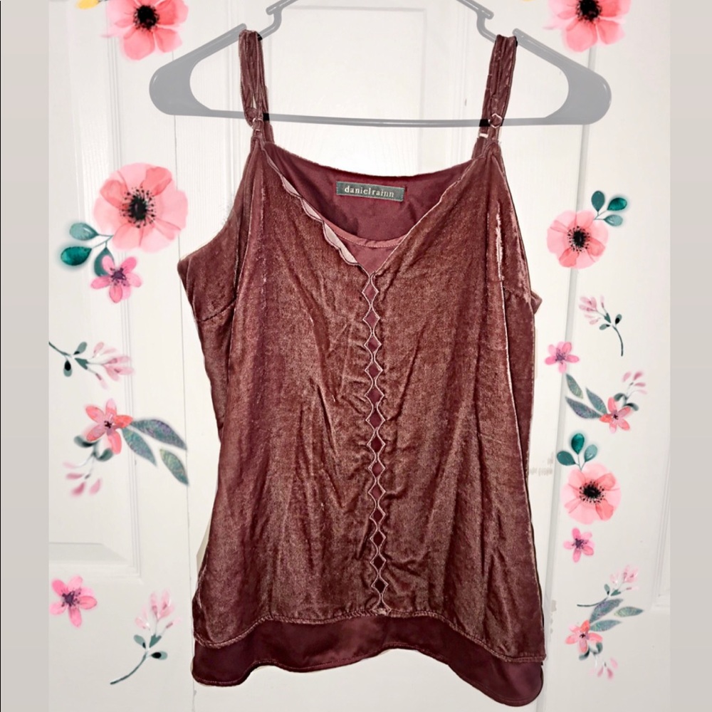 Purple Velvet Layered Daniel Rainn Tank Top